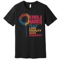 Kamala Harris Peace Love Equality Hope Diversity Premium T-Shirt