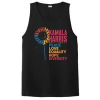 Kamala Harris Peace Love Equality Hope Diversity PosiCharge Competitor Tank