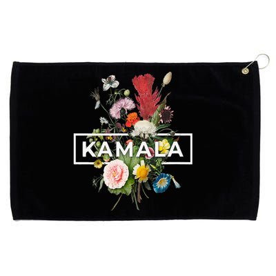 Kamala Harris Pretty Floral Flowers For Women Harris 2024 Grommeted Golf Towel