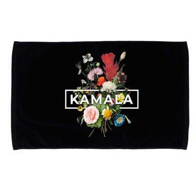 Kamala Harris Pretty Floral Flowers For Women Harris 2024 Microfiber Hand Towel