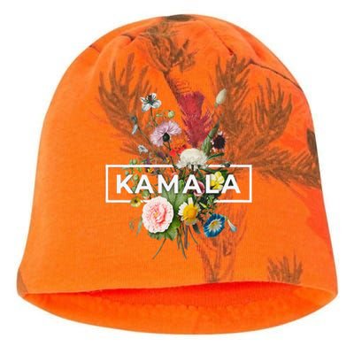 Kamala Harris Pretty Floral Flowers For Women Harris 2024 Kati - Camo Knit Beanie