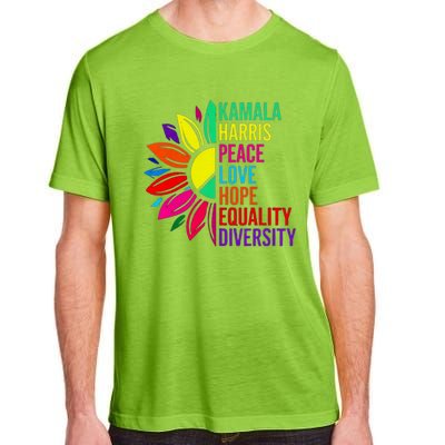 Kamala Harris Peace Love Equality Hope Diversity Adult ChromaSoft Performance T-Shirt