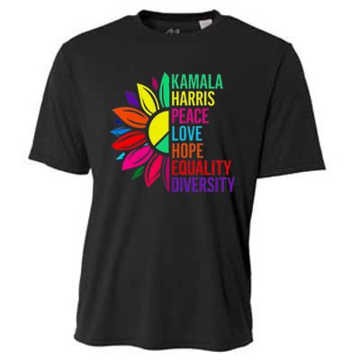 Kamala Harris Peace Love Equality Hope Diversity Cooling Performance Crew T-Shirt