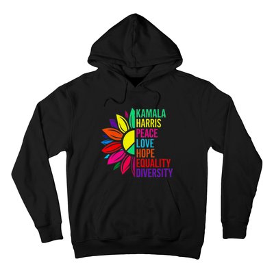 Kamala Harris Peace Love Equality Hope Diversity Hoodie