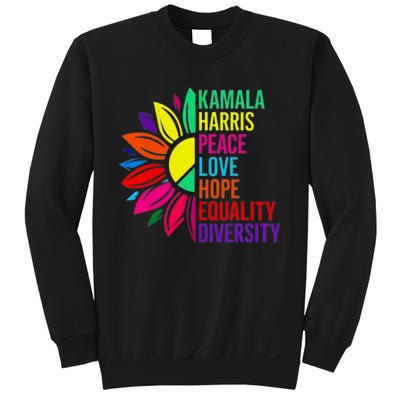 Kamala Harris Peace Love Equality Hope Diversity Sweatshirt