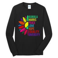 Kamala Harris Peace Love Equality Hope Diversity Tall Long Sleeve T-Shirt