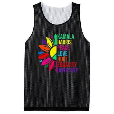 Kamala Harris Peace Love Equality Hope Diversity Mesh Reversible Basketball Jersey Tank