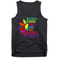 Kamala Harris Peace Love Equality Hope Diversity Tank Top