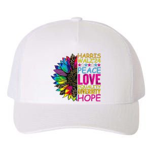 Kamala Harris Peace Love Equality Hope Diversity Yupoong Adult 5-Panel Trucker Hat