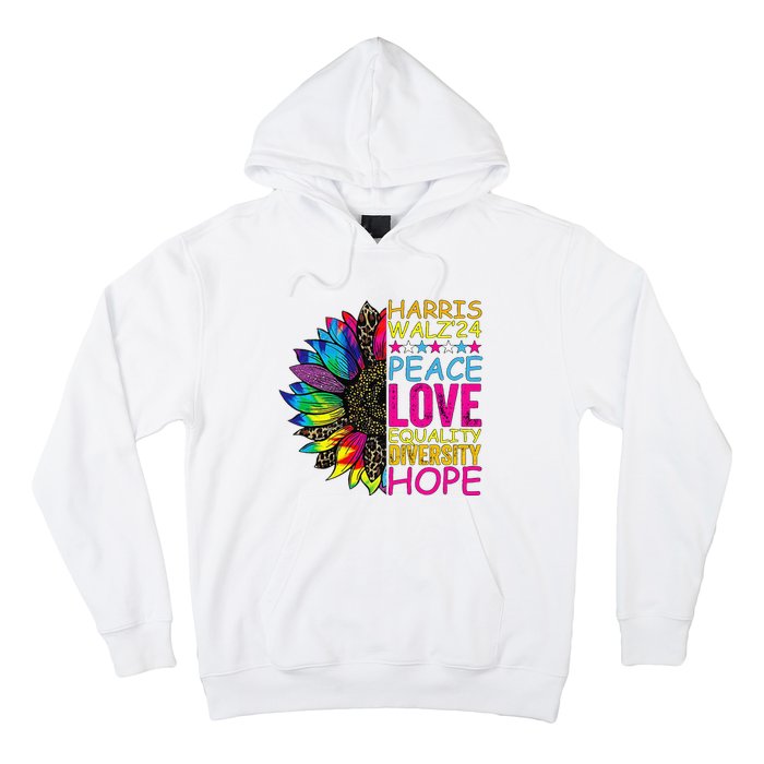 Kamala Harris Peace Love Equality Hope Diversity Hoodie