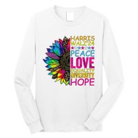 Kamala Harris Peace Love Equality Hope Diversity Long Sleeve Shirt