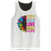 Kamala Harris Peace Love Equality Hope Diversity Mesh Reversible Basketball Jersey Tank