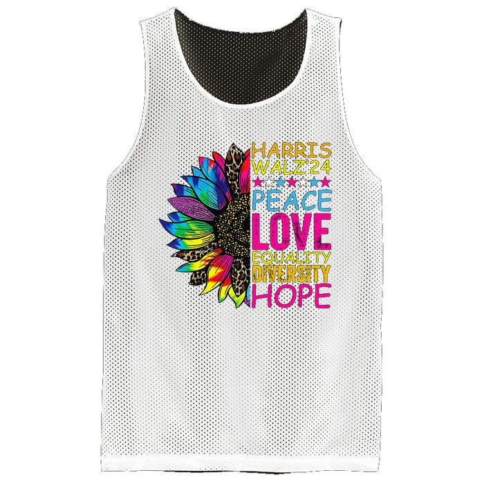 Kamala Harris Peace Love Equality Hope Diversity Mesh Reversible Basketball Jersey Tank