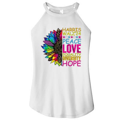 Kamala Harris Peace Love Equality Hope Diversity Women’s Perfect Tri Rocker Tank