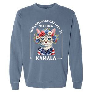 Kamala Harris Presiden 2024 Childless Cat Lady Madam Harris For President 2024 Garment-Dyed Sweatshirt