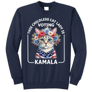 Kamala Harris Presiden 2024 Childless Cat Lady Madam Harris For President 2024 Sweatshirt