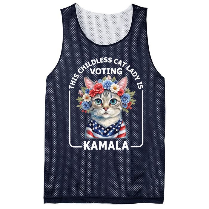 Kamala Harris Presiden 2024 Childless Cat Lady Madam Harris For President 2024 Mesh Reversible Basketball Jersey Tank