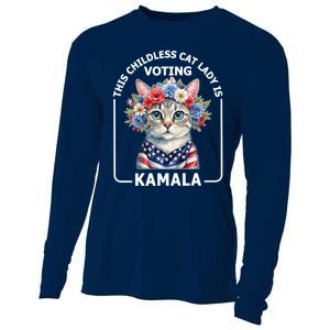 Kamala Harris Presiden 2024 Childless Cat Lady Madam Harris For President 2024 Cooling Performance Long Sleeve Crew