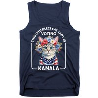 Kamala Harris Presiden 2024 Childless Cat Lady Madam Harris For President 2024 Tank Top