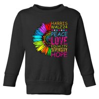 Kamala Harris Peace Love Equality Hope Diversity Toddler Sweatshirt