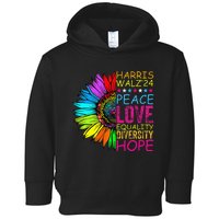 Kamala Harris Peace Love Equality Hope Diversity Toddler Hoodie