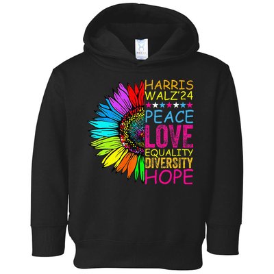 Kamala Harris Peace Love Equality Hope Diversity Toddler Hoodie