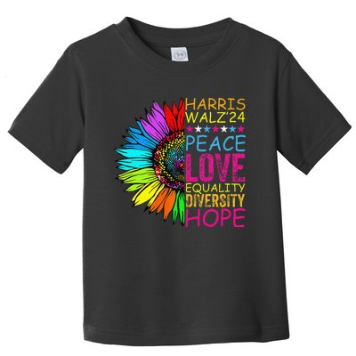 Kamala Harris Peace Love Equality Hope Diversity Toddler T-Shirt