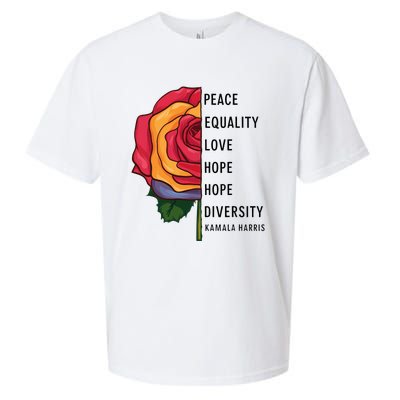 Kamala Harris Peace Love Equality Hope Diversity Sueded Cloud Jersey T-Shirt