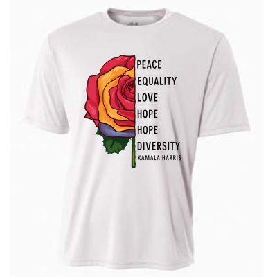 Kamala Harris Peace Love Equality Hope Diversity Cooling Performance Crew T-Shirt