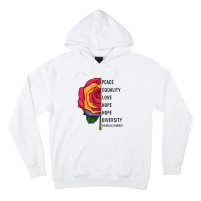 Kamala Harris Peace Love Equality Hope Diversity Hoodie