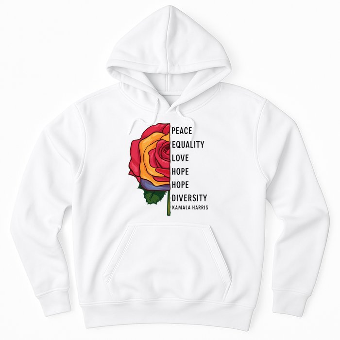 Kamala Harris Peace Love Equality Hope Diversity Hoodie