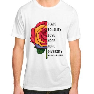 Kamala Harris Peace Love Equality Hope Diversity Adult ChromaSoft Performance T-Shirt