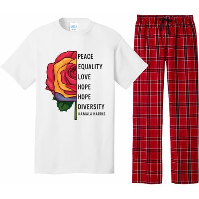 Kamala Harris Peace Love Equality Hope Diversity Pajama Set