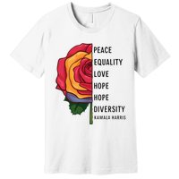 Kamala Harris Peace Love Equality Hope Diversity Premium T-Shirt