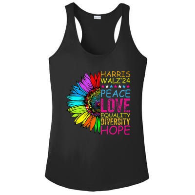 Kamala Harris Peace Love Equality Hope Diversity Ladies PosiCharge Competitor Racerback Tank