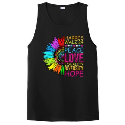 Kamala Harris Peace Love Equality Hope Diversity PosiCharge Competitor Tank