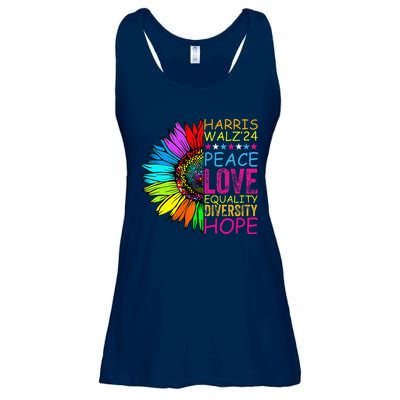 Kamala Harris Peace Love Equality Hope Diversity Ladies Essential Flowy Tank