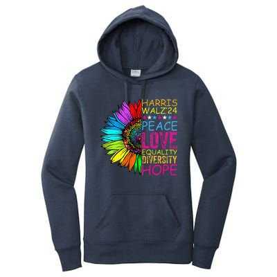 Kamala Harris Peace Love Equality Hope Diversity Women's Pullover Hoodie