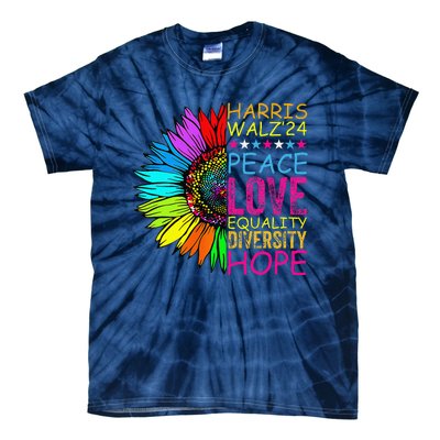 Kamala Harris Peace Love Equality Hope Diversity Tie-Dye T-Shirt