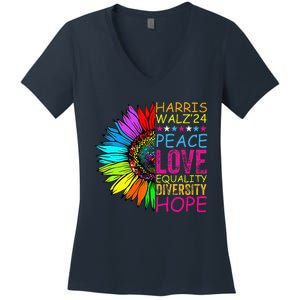 Kamala Harris Peace Love Equality Hope Diversity Women's V-Neck T-Shirt