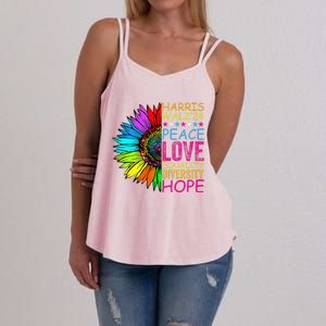 Kamala Harris Peace Love Equality Hope Diversity Women's Strappy Tank