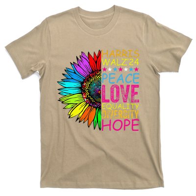 Kamala Harris Peace Love Equality Hope Diversity T-Shirt