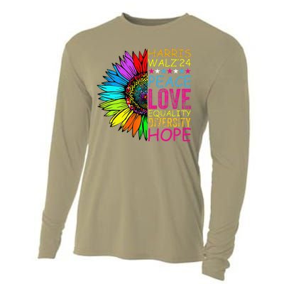 Kamala Harris Peace Love Equality Hope Diversity Cooling Performance Long Sleeve Crew