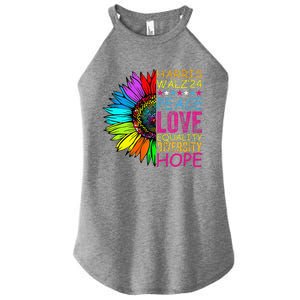 Kamala Harris Peace Love Equality Hope Diversity Women's Perfect Tri Rocker Tank