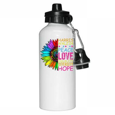 Kamala Harris Peace Love Equality Hope Diversity Aluminum Water Bottle 