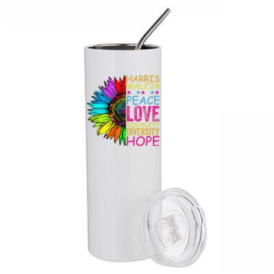 Kamala Harris Peace Love Equality Hope Diversity Stainless Steel Tumbler