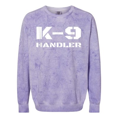 K9 Handler Police Dog Trainer K9 Unit Officer Canine Team Colorblast Crewneck Sweatshirt