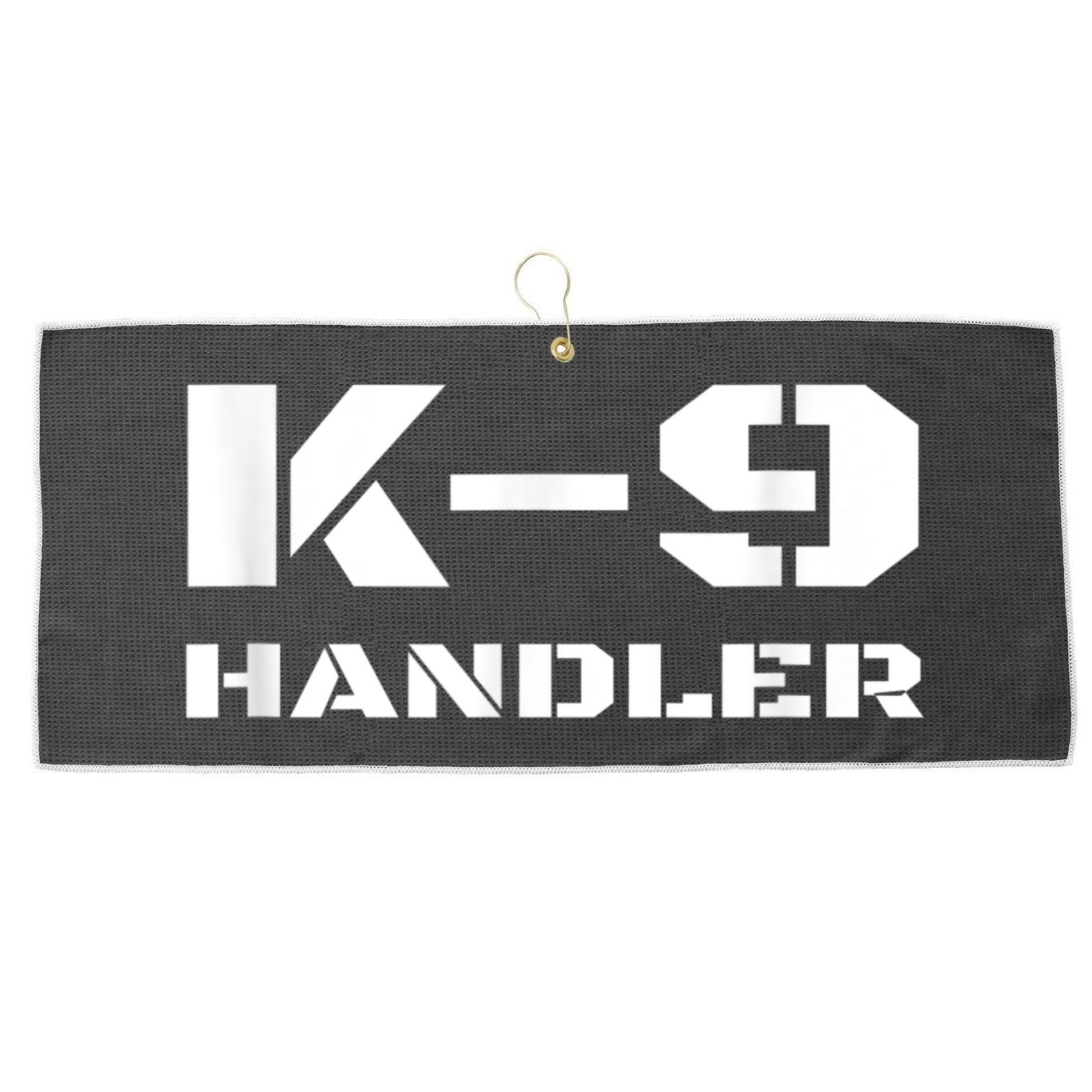 K9 Handler Police Dog Trainer K9 Unit Officer Canine Team Large Microfiber Waffle Golf Towel