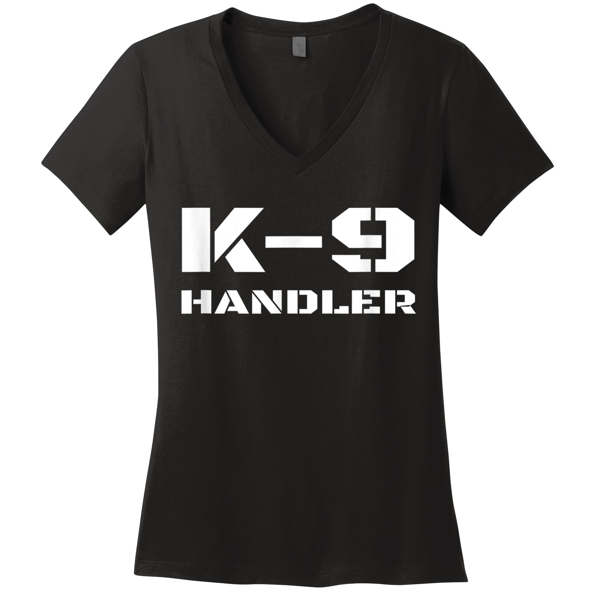 K9 Handler Police Dog Trainer K9 Unit Officer Canine Team Women's V-Neck T-Shirt