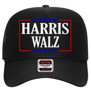 Kamala Harris President Tim Walz Waltz Vp Harris Walz 2024 Premium High Crown Mesh Back Trucker Hat